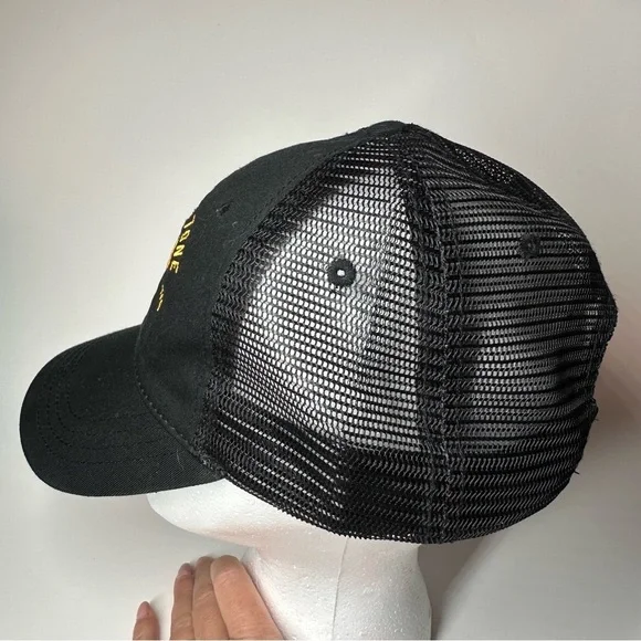 Yellowstone TV Show Horse Dutton Ranch Licensed Trucker Black Gold Hat Western - Picture 2 of 5